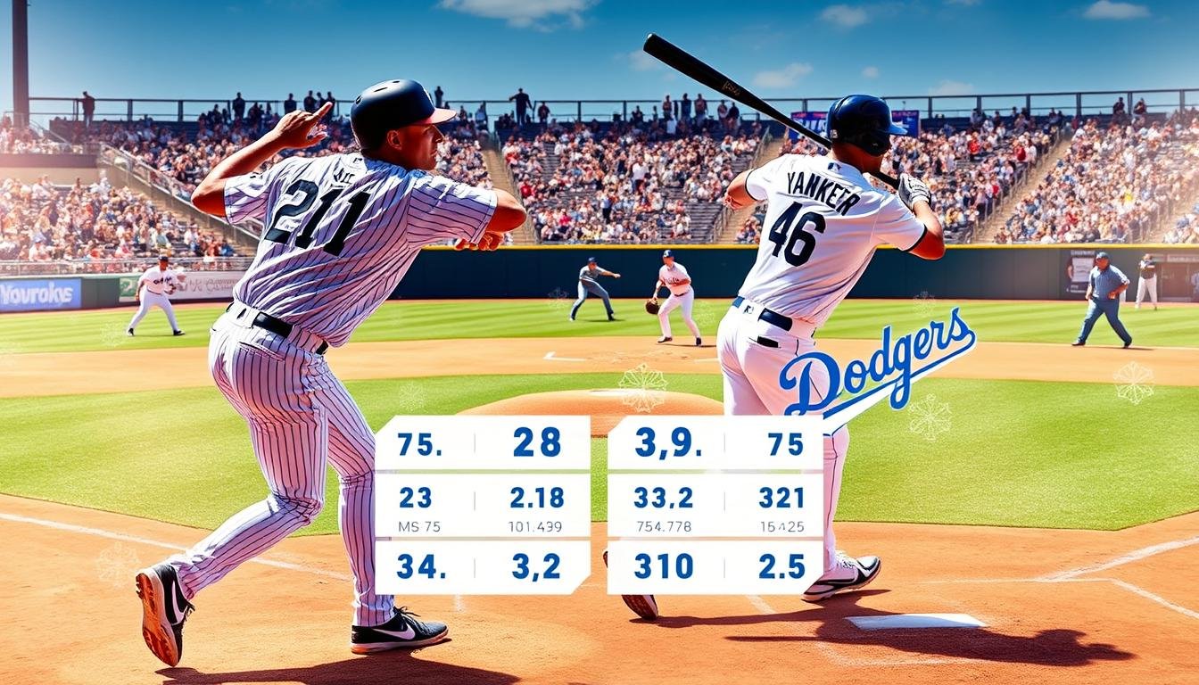 yankees vs dodgers match player stats