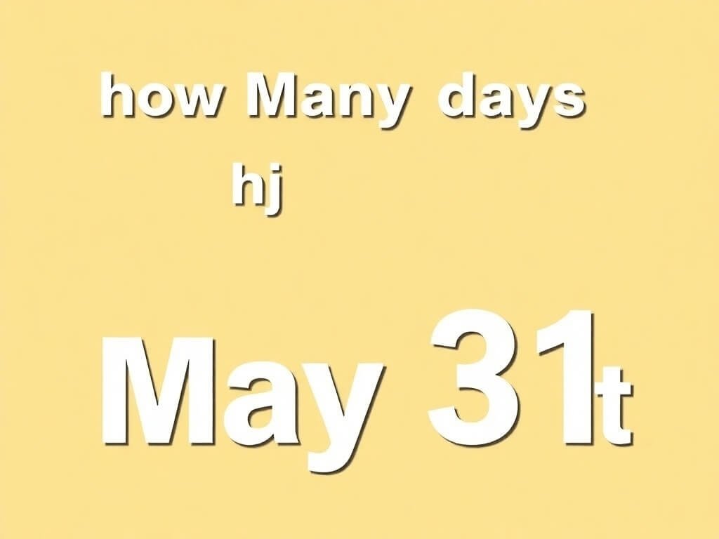 how many days until may 31st